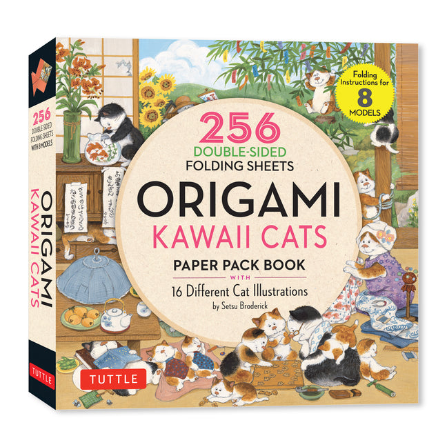 Origami Kawaii Cats Paper Pack Book: 256 Double-Si