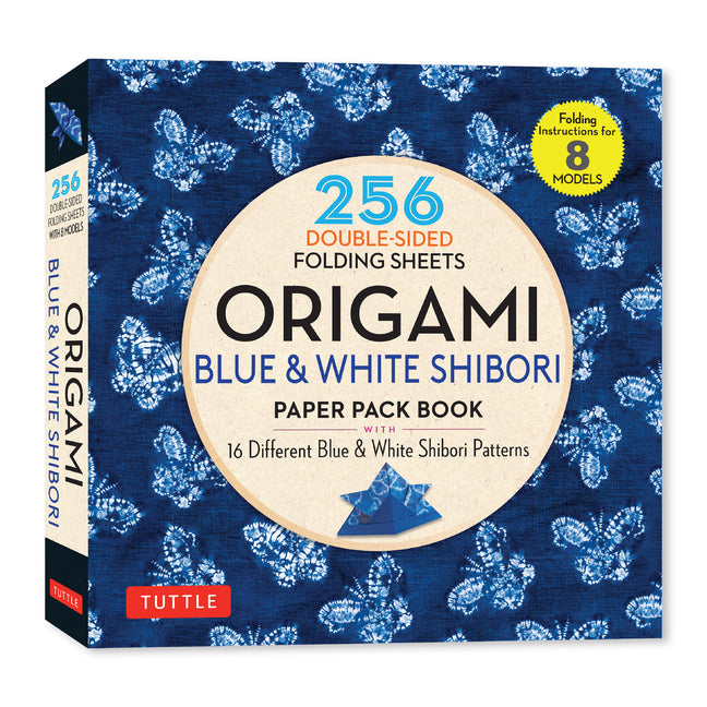 Origami Blue & White Shibori Paper Pack Book: 256